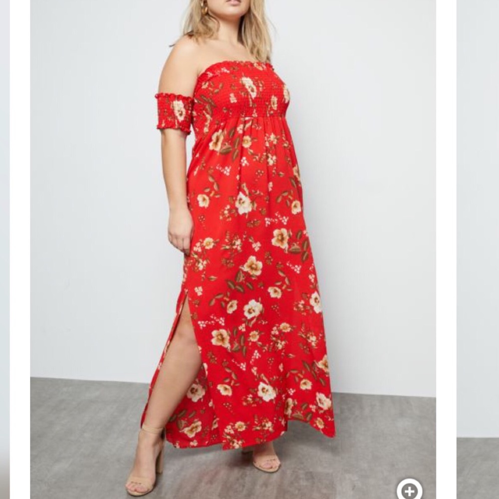 floral red maxi